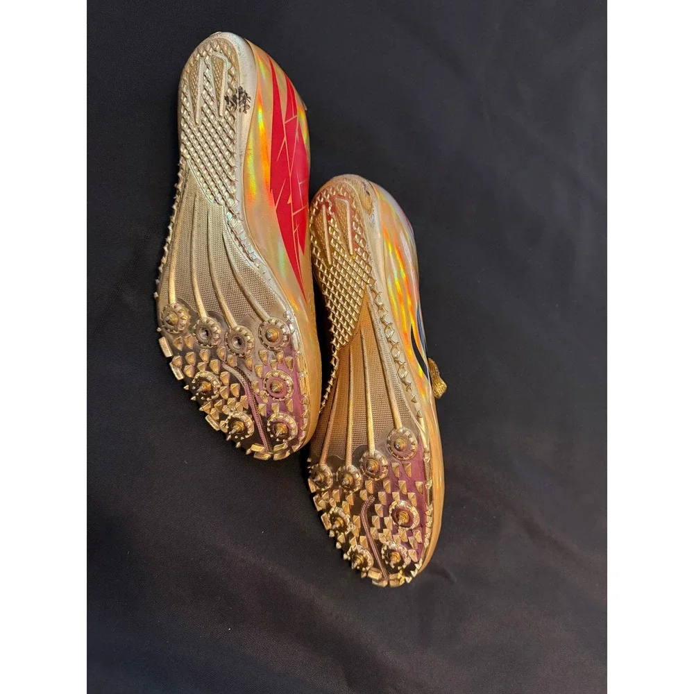 Shenya China Create Sports Track Field Spikes Gold Iridescent Mens 43 US 9.5